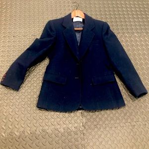 Navy Blue Wool Blazer